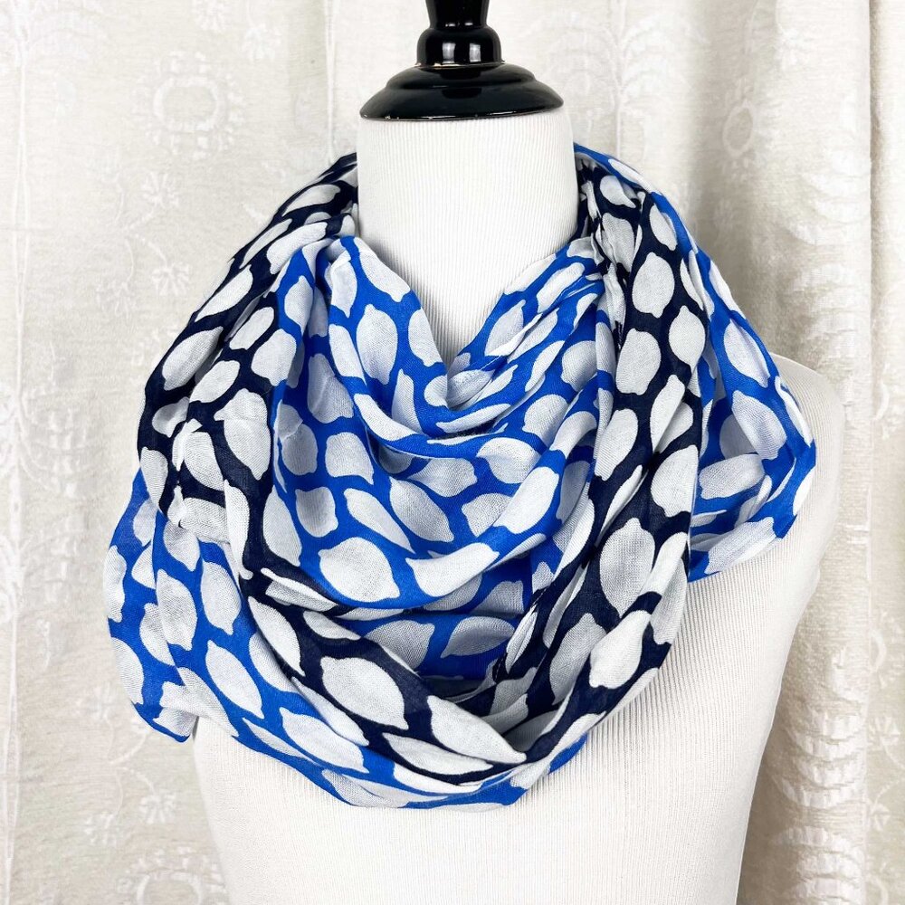 Kate Spade blue lemons infinity scarf